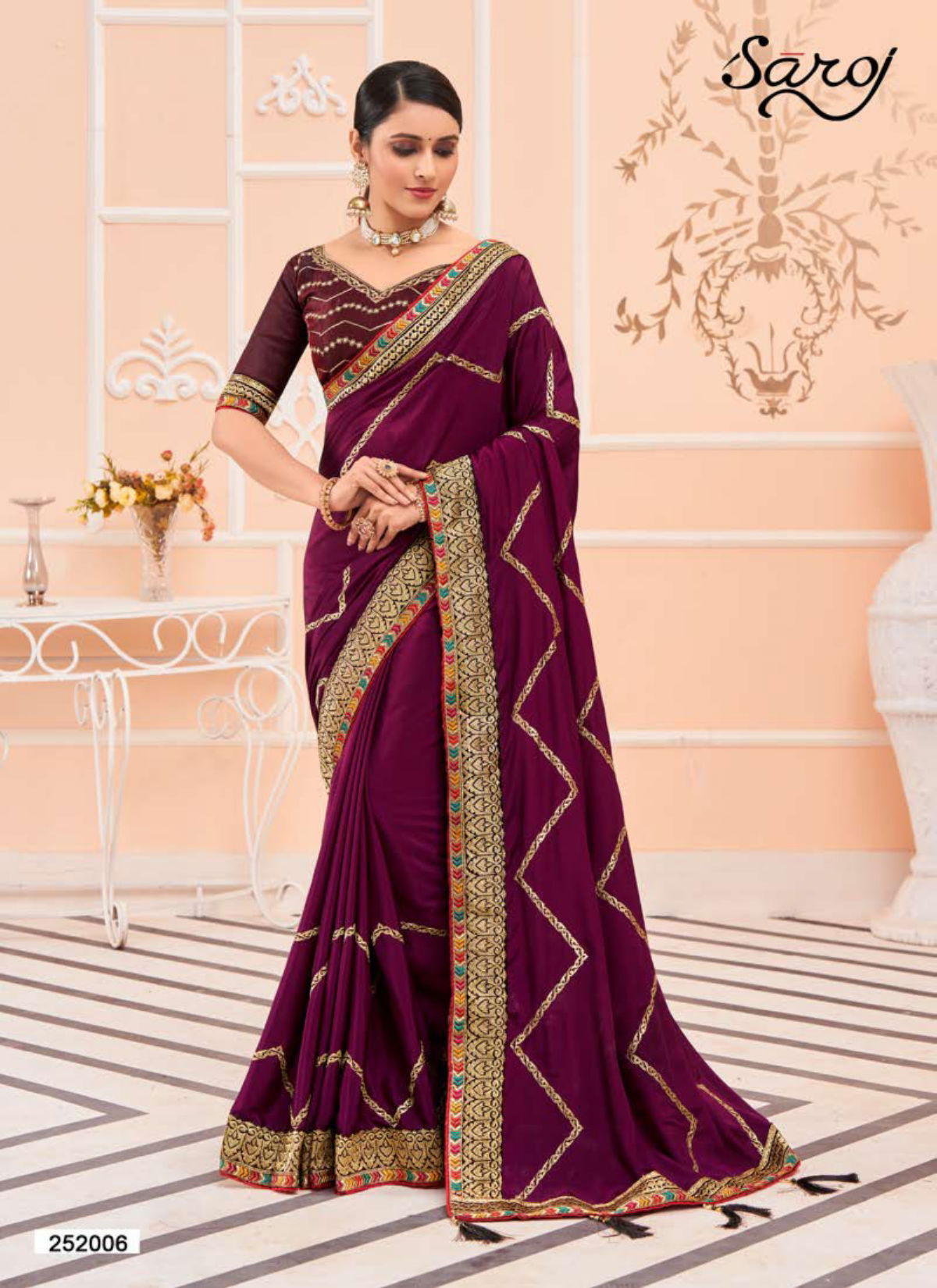 Cherry By Saroj Color Set Embroidery Sarees Catalog